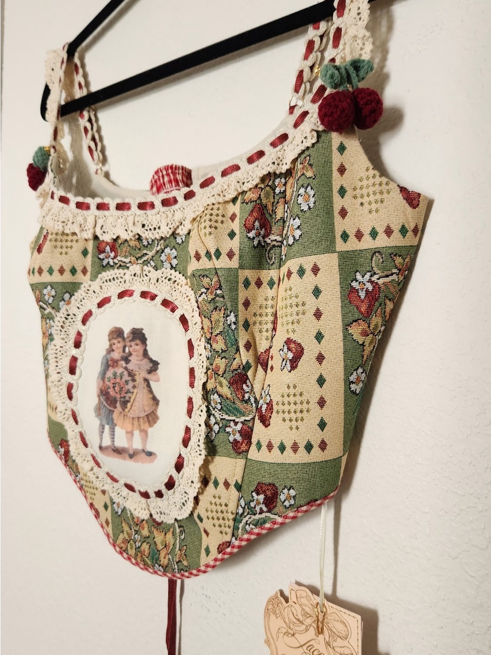Lacemade Strawberry Tapestry Corset - Picture 2 of 11